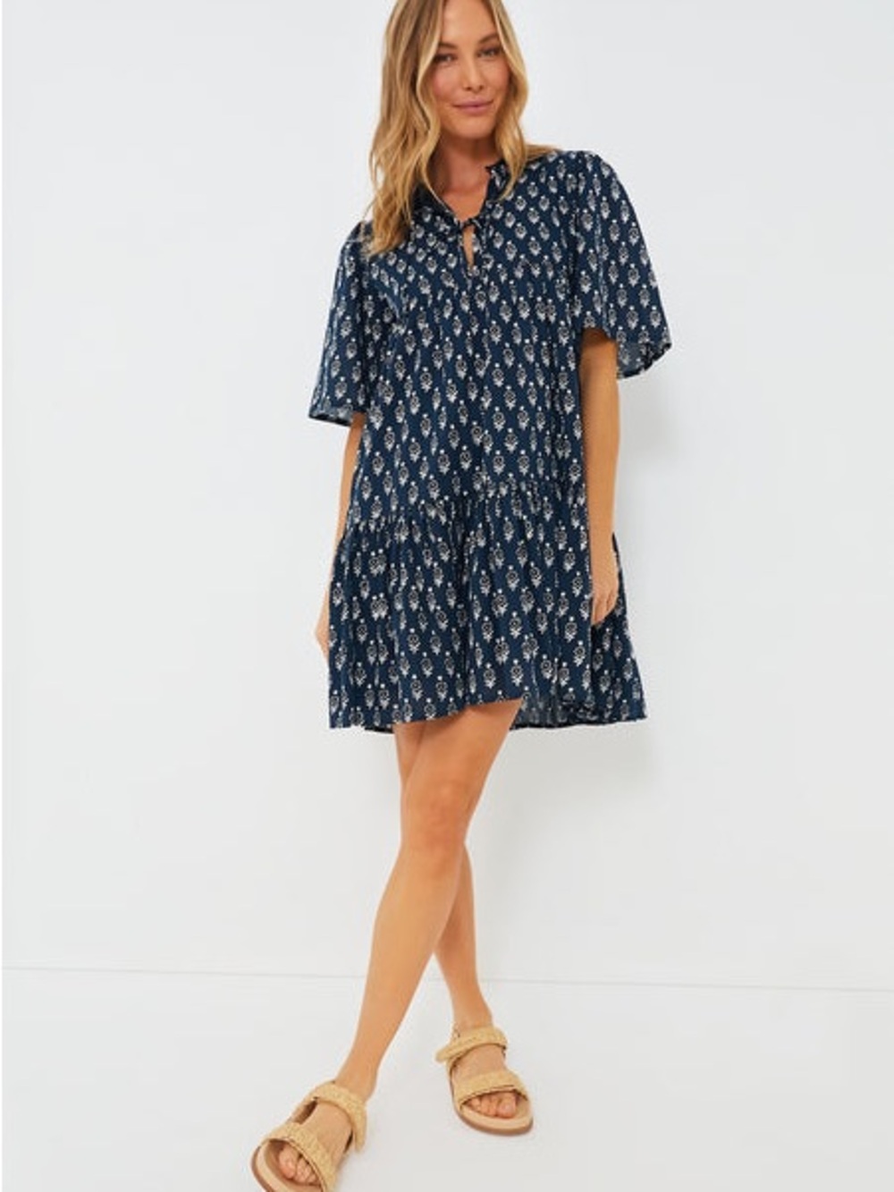 Love Tomas by Emerson Fry Marguerite Blue Isla Dress Size M/L